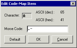 The Edit Code-Map Item Window